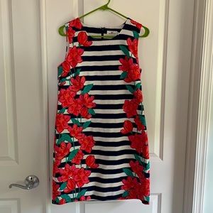 Vineyard Vines striped/floral shift dress